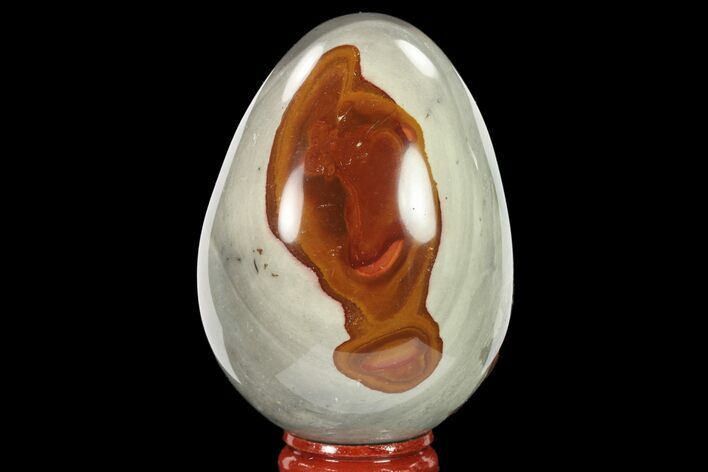 Polished Polychrome Jasper Egg - Madagascar #134587